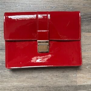 Mui Mui Red Patent Leather Clutch